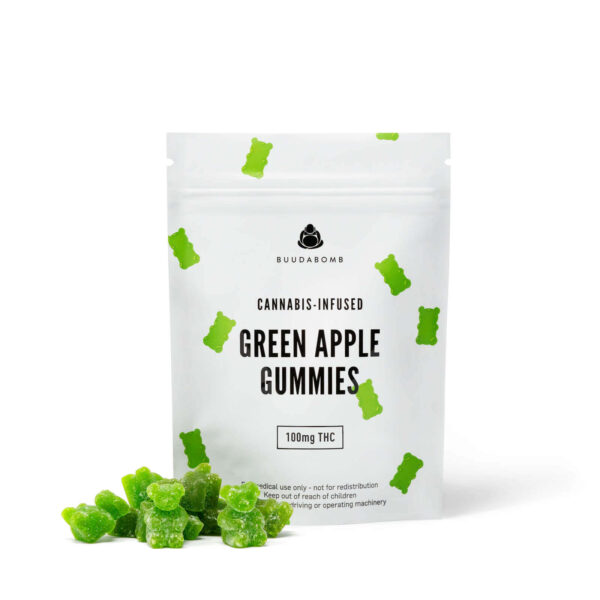 BUUDABOMB - GREEN APPLE GUMMIES (100MG)