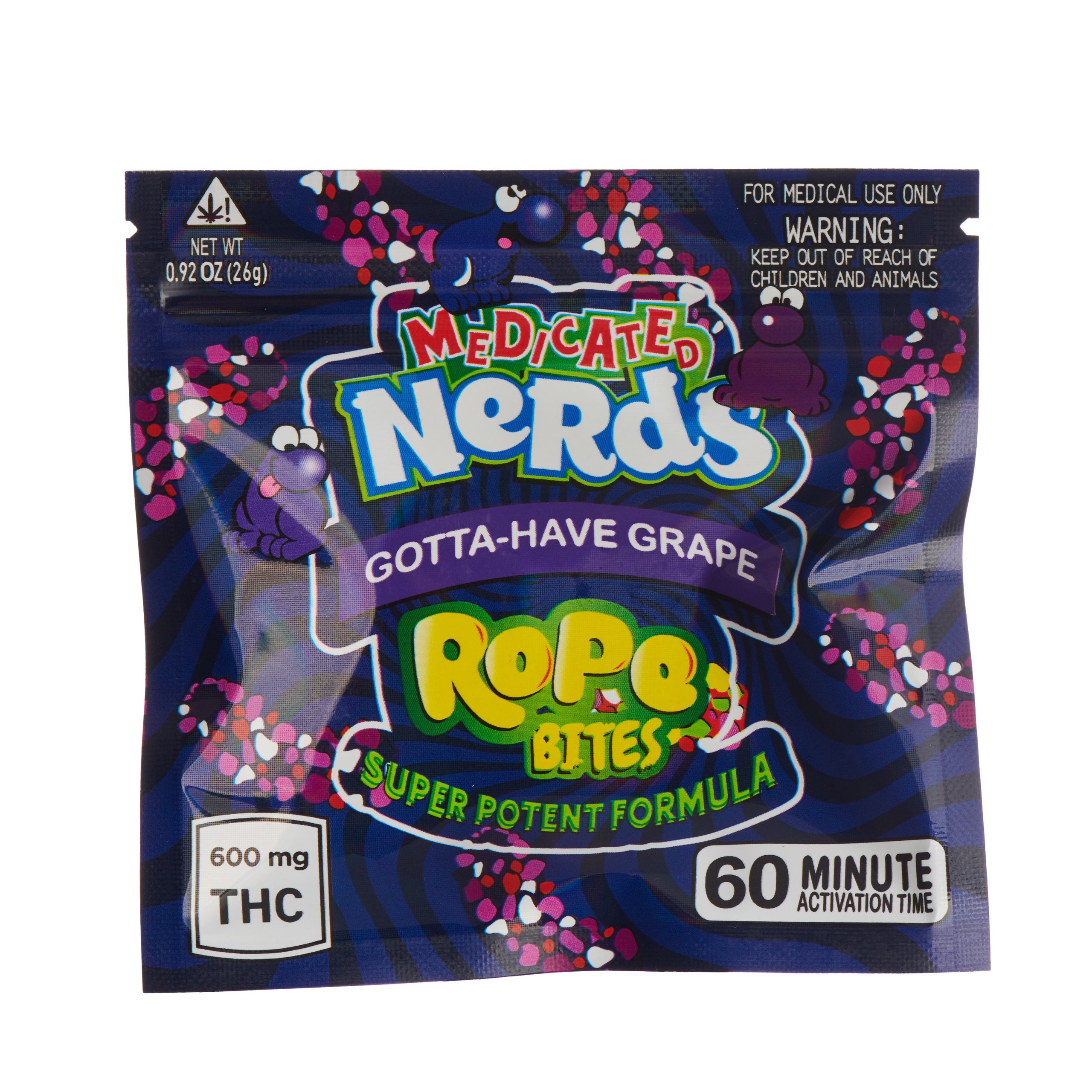 NERD ROPE BITES - STRAWBERRY (600MG THC)