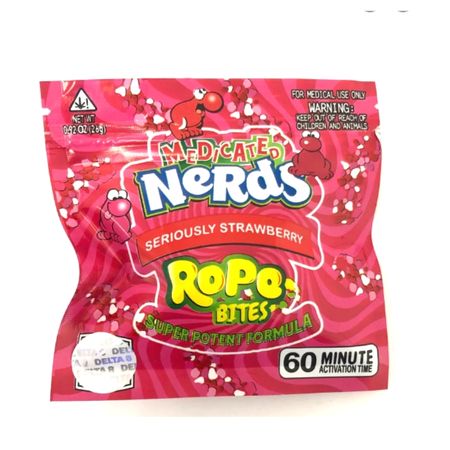 NERD ROPE BITES - STRAWBERRY (600MG THC)